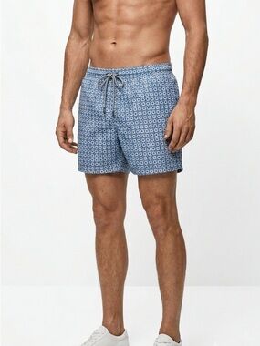 MASSIMO DUTTI | GEOMETRIC PRINT SWIMMING TRUNK